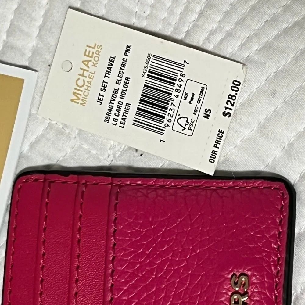 NWT Michael Kors Pink Card Holder